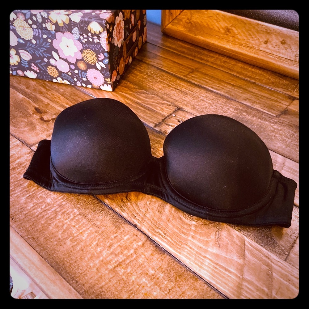 ‘PINK’ Wear Everywhere Push-Up Black Strapless